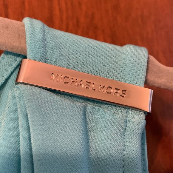 Michael Kors light blue tank top mini dress with ruched pleating in front 😍😍😍 - Picture 5 of 10